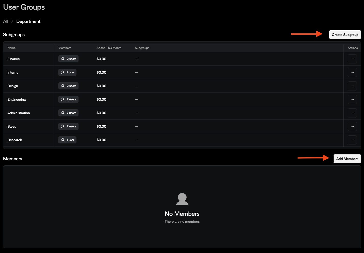 Create Subgroups and Add Members