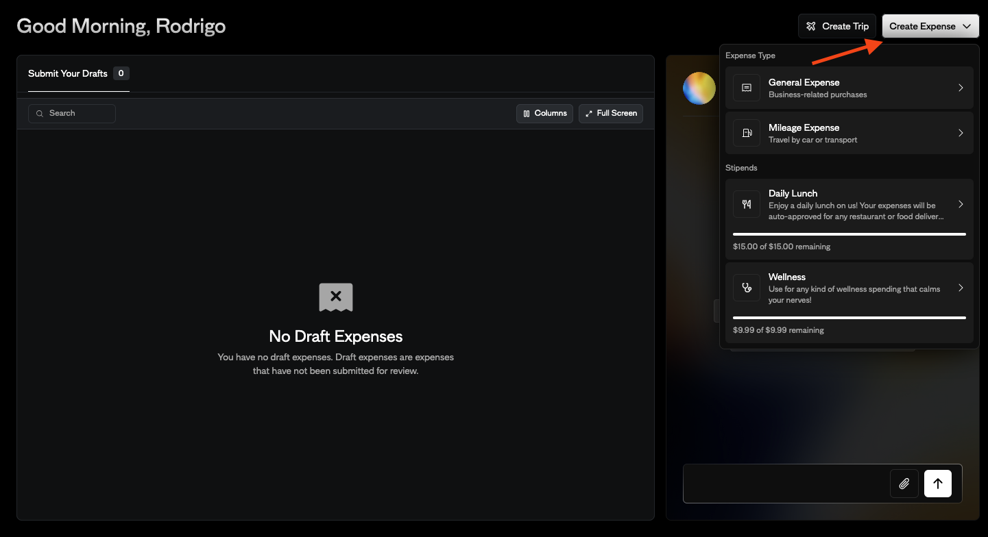 How to Create Expenses
