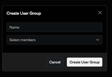 Creating User Groups as an Admin