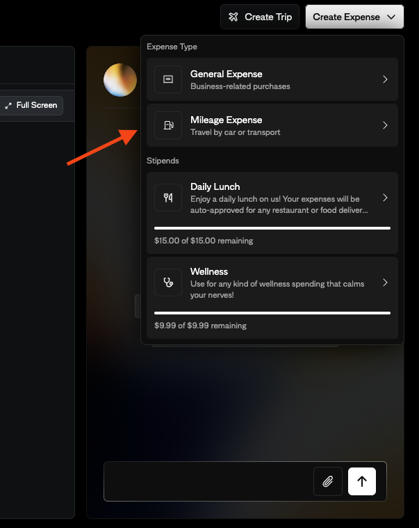 Create a Mileage Expense