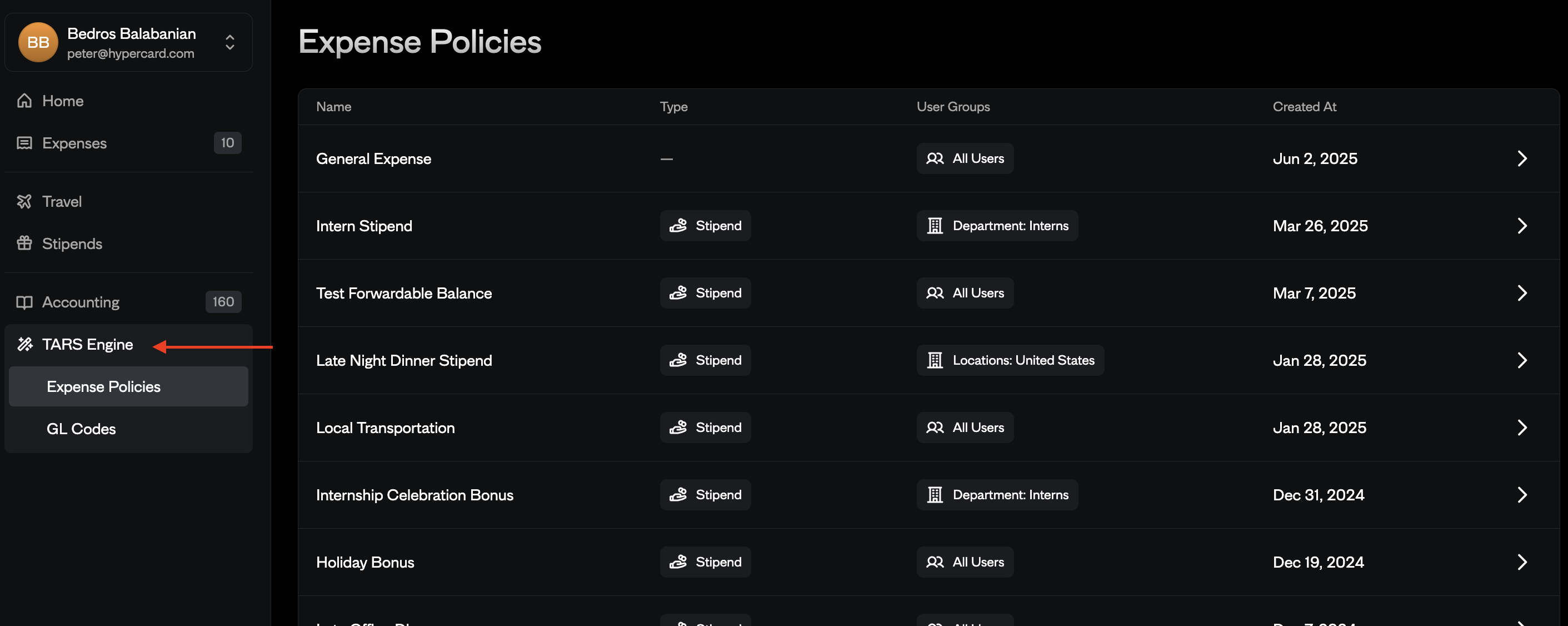 Accessing TARS Engine